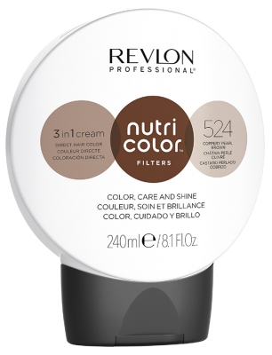 Revlon Professional Nutri Color Filters Crème Soin 3en1 Repigmentant Nutritif 240 ml - Coloration : 524 Châtain Perlé Cuivré