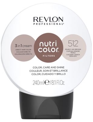 Revlon Professional Nutri Color Filters Crème Soin 3en1 Repigmentant Nutritif 240 ml - Coloration : 512 Châtain Cendré Perlé