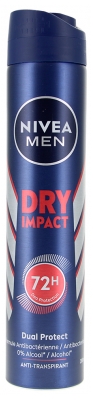 Nivea Men Dry Impact Dual Protect Anti-Transpirant 72H Déodorant Spray 200 ml