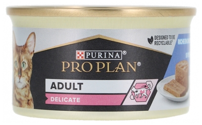 Purina Proplan Mousse de Dinde Délicate pour Chat Adulte 85 Grammes