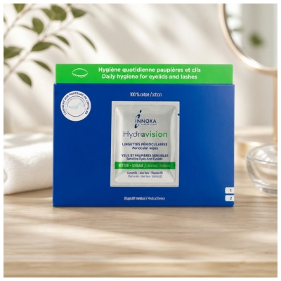 Laboratoire Innoxa Hydravision Lingettes Périoculaires Nettoie et Soulage 20 Unités