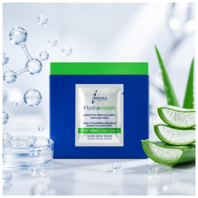 Laboratoire Innoxa Hydravision Lingettes Périoculaires Nettoie et Soulage 20 Unités