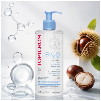 Topicrem Baby Gel Lavant Doux à la Châtaigne Bio 500 ml