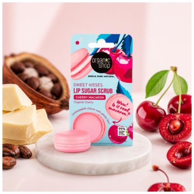 Organic Shop Gommage Sucre Lèvres Cerise 10 ML