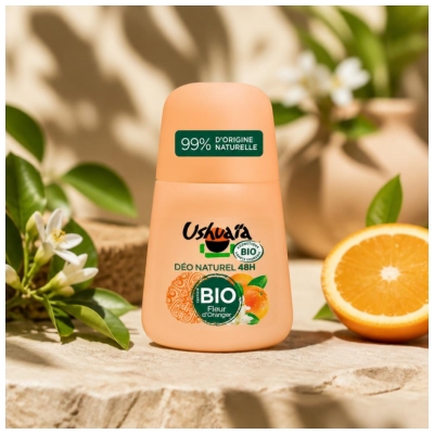 Ushuaïa Déo Naturel 48H Fleur d'Oranger Biologique 50 ML