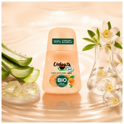 Ushuaïa Déo Naturel 48H Fleur d'Oranger Biologique 50 ML