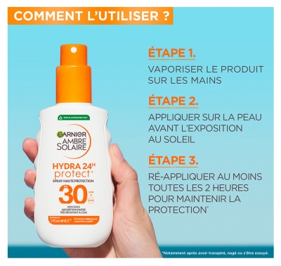 Garnier Ambre Solaire Hydra 24H Protect Lait SPF30 en Spray 150 ML