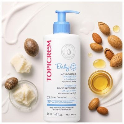 Topicrem Baby Lait Hydratant Protecteur à la Châtaigne Bio 500 ml