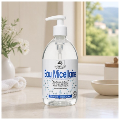 Naturado en Provence Eau Micellaire Nettoie et Repulpe Bio 500 ml