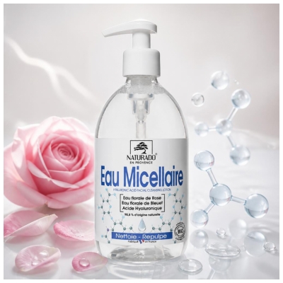Naturado en Provence Eau Micellaire Nettoie et Repulpe Bio 500 ml