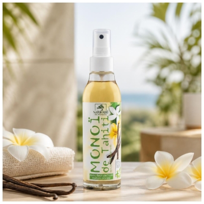 Naturado en Provence Monoï de Tahiti avec Fleur de Tiaré Parfum Vanille 150 ml