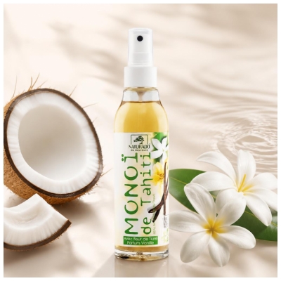 Naturado en Provence Monoï de Tahiti avec Fleur de Tiaré Parfum Vanille 150 ml