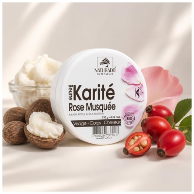 Naturado en Provence Beurre Rose Musquée Karité Bio 135 g