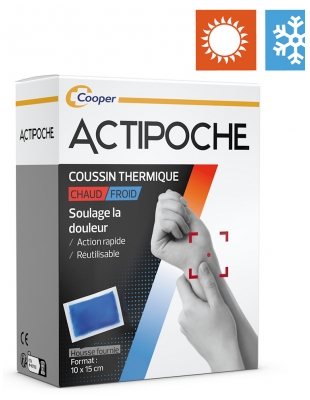 Cooper Gel Actipoche - Coussin Thermique - Thermothérapie - Contractures Musculaires et Douleurs Articulaires - Petit Modèle - 10 x 15 cm - - 1 Unité
