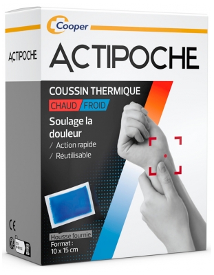 Cooper Gel Actipoche - Coussin Thermique - Thermothérapie - Contractures Musculaires et Douleurs Articulaires - Petit Modèle - 10 x 15 cm - - 1 Unité