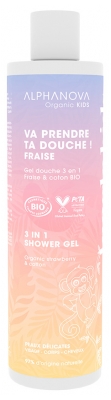 Alphanova Kids Va Prendre Ta Douche ! Gel Lavant Fraise & Coton Bio 3en1 250 ml