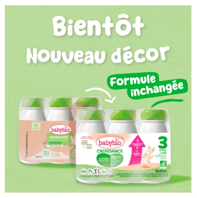 Babybio Croissance Liquide - Formule au Lait de Vache Français