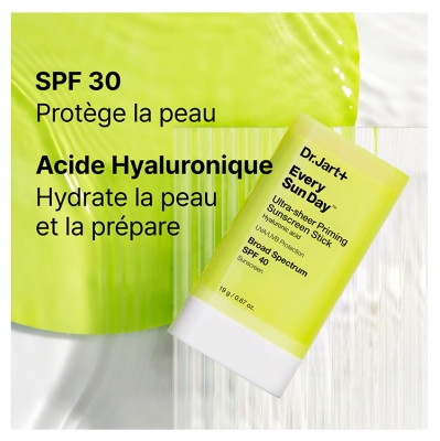 Dr. Jart+ Every Sun Day Stick Solaire Primer Transparent Acide Hyaluronique SPF30 19 g