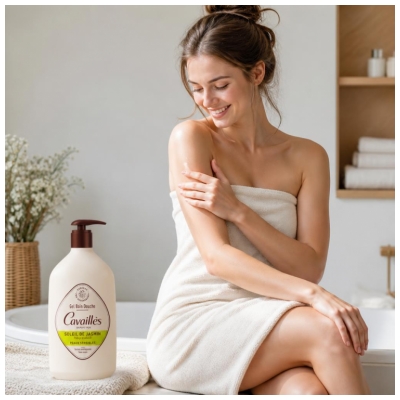 Cavaillès Gel Bain Douche Soleil de Jasmin Peaux Sensibles 1 Litre