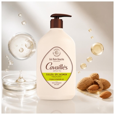 Cavaillès Gel Bain Douche Soleil de Jasmin Peaux Sensibles 1 Litre