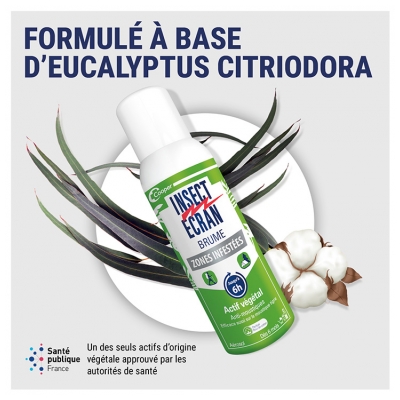 Insect Ecran Brume Anti-Moustiques Actif d'Origine Végétale pour Zones Infestées 100 ml
