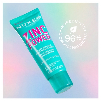 Nuxe Zinc Power Fluide Matifiant Réducteur Pores 40 ML