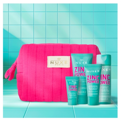Nuxe Zinc Power Trousse Tissu Ma Routine Anti-Boutons 4 Produits