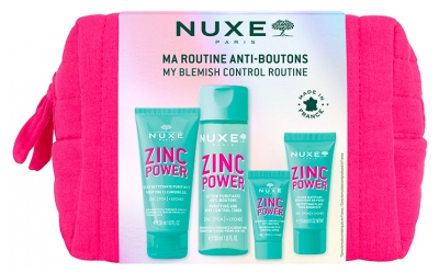 Nuxe Zinc Power Trousse Tissu Ma Routine Anti-Boutons 4 Produits