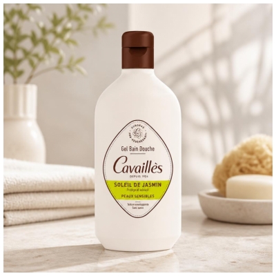 Cavaillès Gel Bain Douche Peaux Sensibles Soleil Jasmin 400 ML