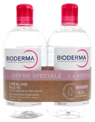 Bioderma Créaline Eaux Micellaires Démaquillantes Visage Peaux Sensibles Trèsèches