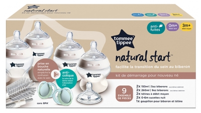 Tommee Tippee Natural Start Kit de Démarrage pour Nouveau Né 0 - 3 Mois + 9 Produits