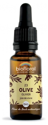 Biofloral Fleurs de Bach 23 Olive Biologique 20 ML
