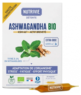 Nutrivie Ashwagandha Bio 20 Unités