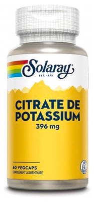 Solaray Citrate de Potassium 396 mg 60 Unités Végétales