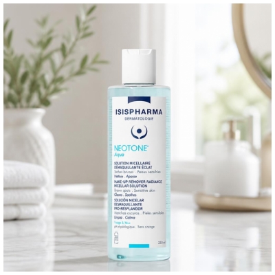 Isispharma Neotone Aqua Solution Micellaire Démaquillante Éclat Nettoie Apaise 250 ml