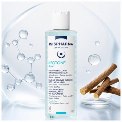 Isispharma Neotone Aqua Solution Micellaire Démaquillante Éclat Nettoie Apaise 250 ml