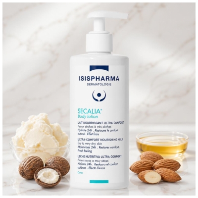 Isispharma Secalia Body lotion Lait Nourrissant Ultra-Confort Peaux Sèches à Très Sèches 400 ml