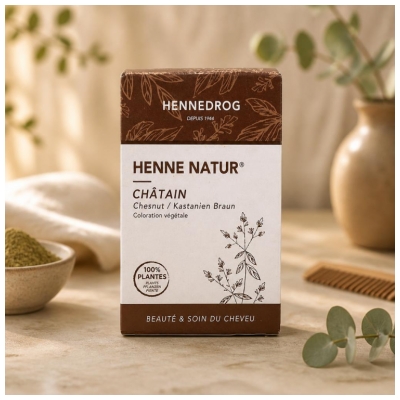Hennedrog Henné Nature Châtain Coloration Végétale 90 g