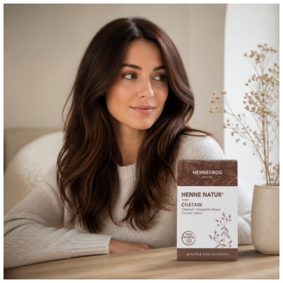 Hennedrog Henné Nature Châtain Coloration Végétale 90 g