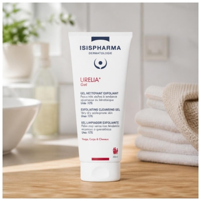 Isispharma Urelia Gel Nettoyant Exfoliant Peaux Très Sèches à Tendance Squameuse 200 ml