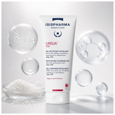 Isispharma Urelia Gel Nettoyant Exfoliant Peaux Très Sèches à Tendance Squameuse 200 ml