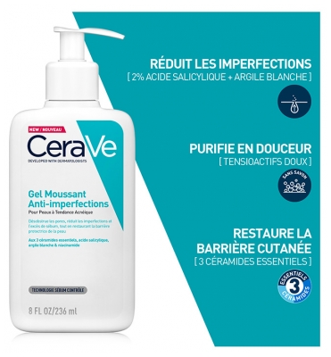 CeraVe Gel Moussant Anti-Imperfections 236 ML+ Sérum Rétinol Anti-Marques 30 ML