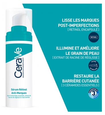 CeraVe Gel Moussant Anti-Imperfections 236 ML+ Sérum Rétinol Anti-Marques 30 ML