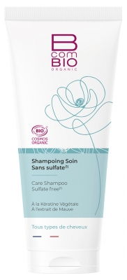 BcomBIO Shampoing Soin Sans Sulfate Tous Types de Cheveux Bio 200 ml