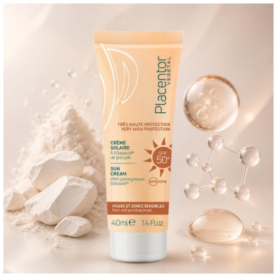 Placentor Végétal Crème Solaire Très Haute Protection SPF 50+ Tube 40 ml
