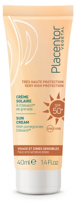 Placentor Végétal Crème Solaire Très Haute Protection SPF 50+ Tube 40 ml