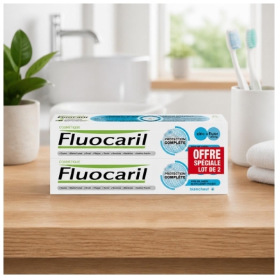 Fluocaril Dentifrice Protection Blancheur Lot de 2 x 75 ml