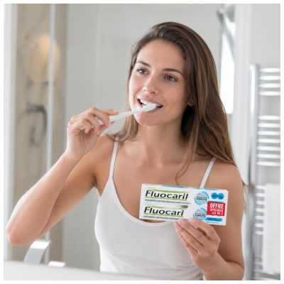 Fluocaril Dentifrice Protection Blancheur Lot de 2 x 75 ml