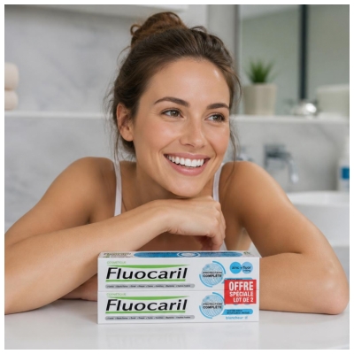 Fluocaril Dentifrice Protection Blancheur Lot de 2 x 75 ml