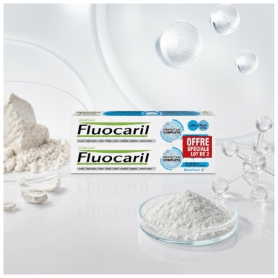 Fluocaril Dentifrice Protection Blancheur Lot de 2 x 75 ml